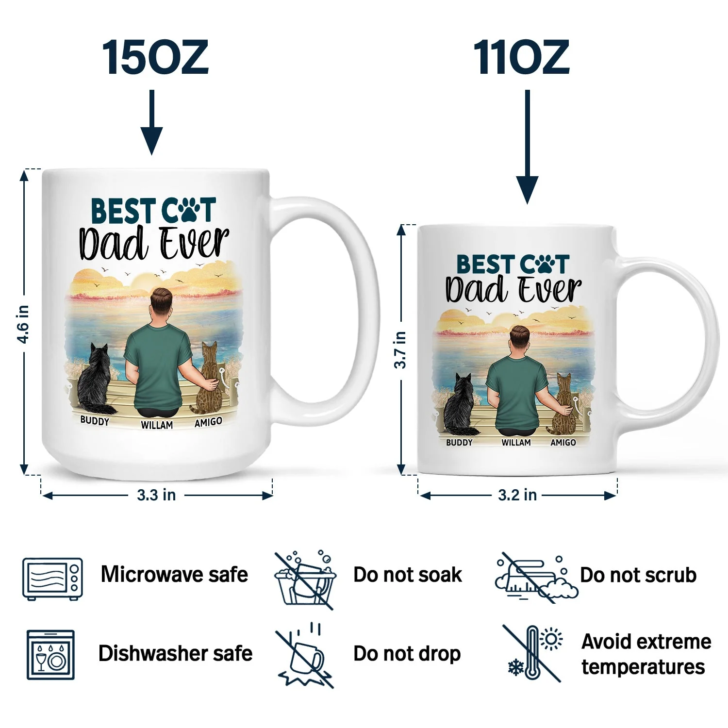 A Bond That Can't Be Broken - Gift For Cat Lovers, Cat Mom, Cat Dad - Personalized Mug - Image 5