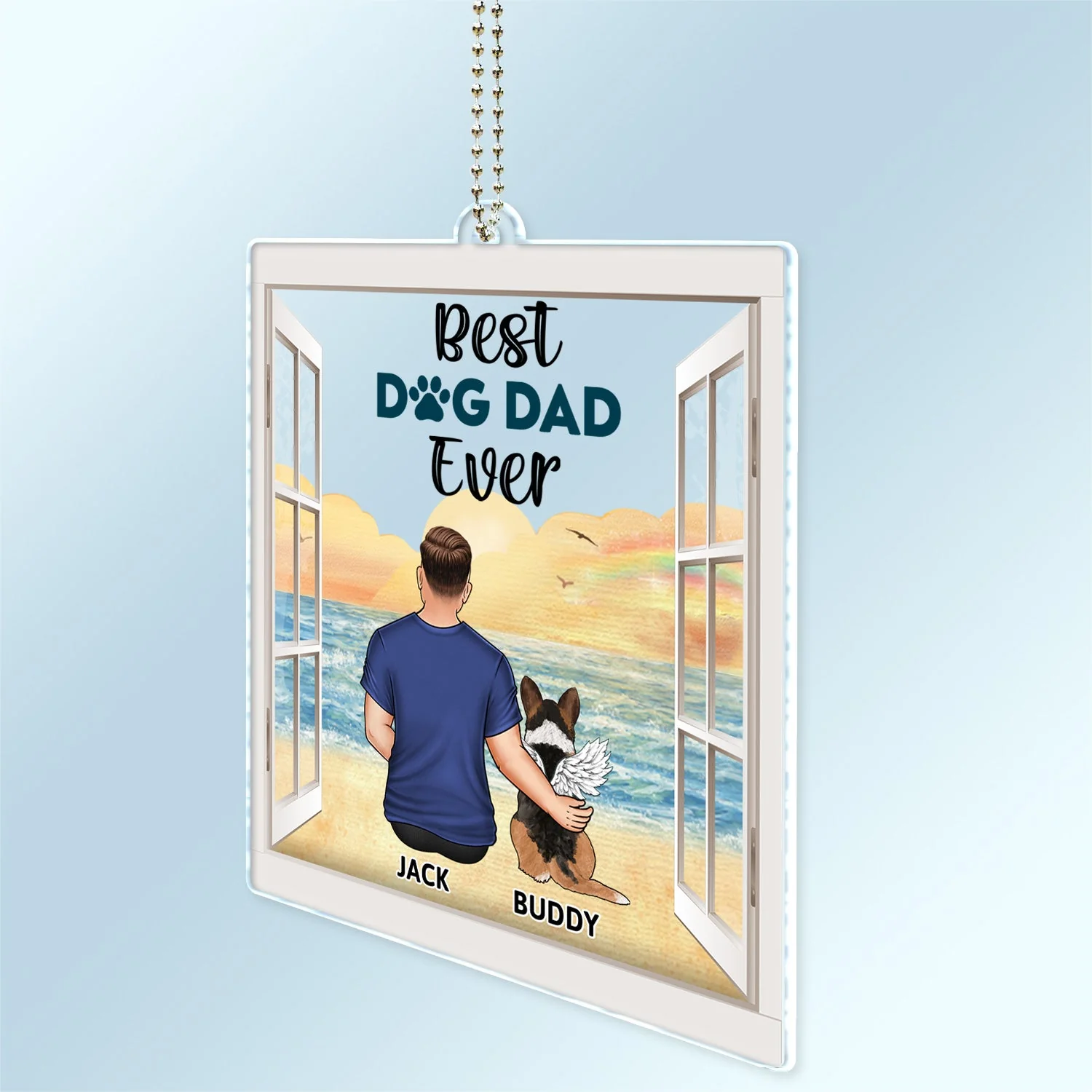 A Bond That Can't Be Broken - Gift For Dog Lovers, Dog Mom, Dog Dad - Personalized Acrylic Car Hanger - Image 2
