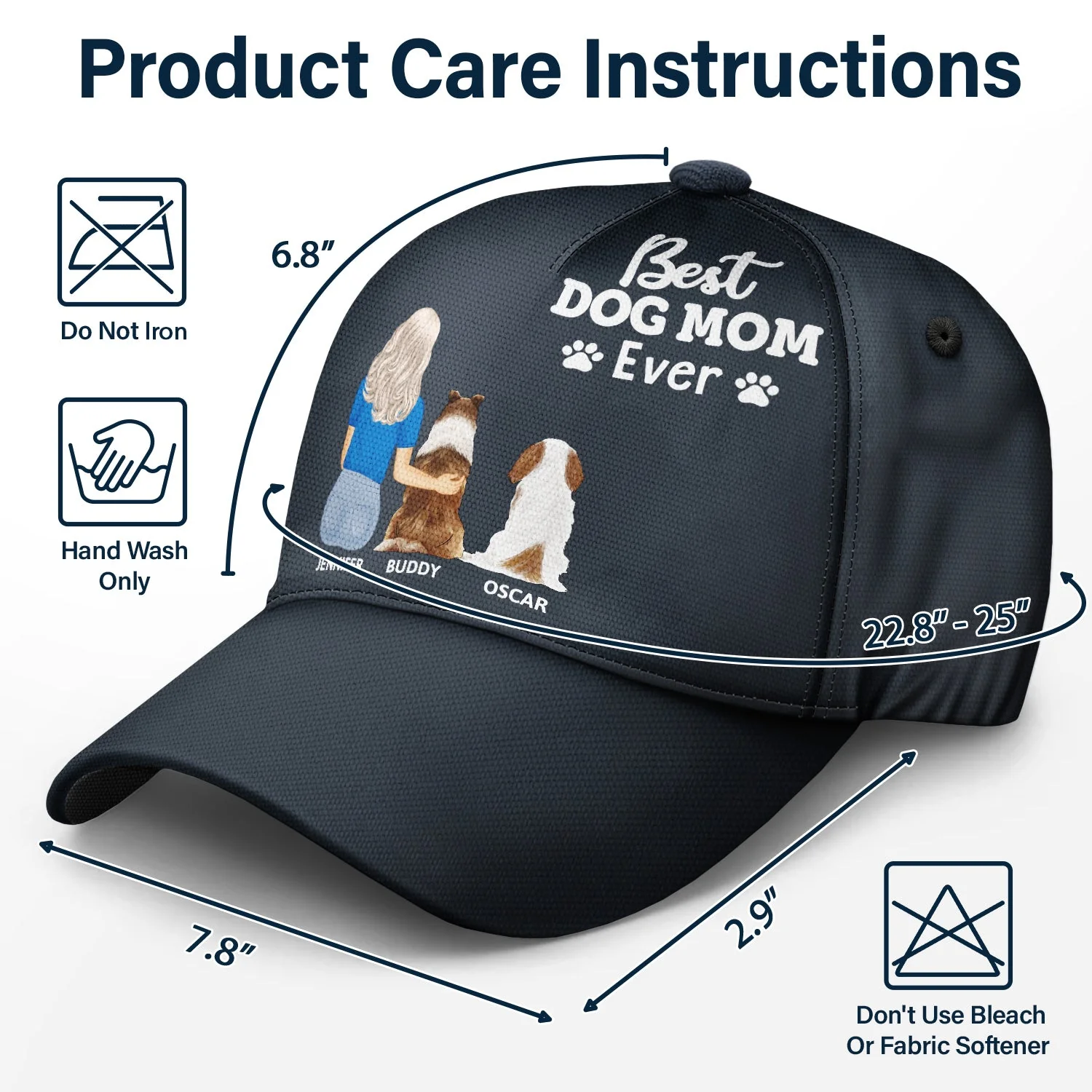 A Bond That Can't Be Broken - Gift For Dog Lovers, Dog Mom, Dog Dad - Personalized Classic Cap - Image 6