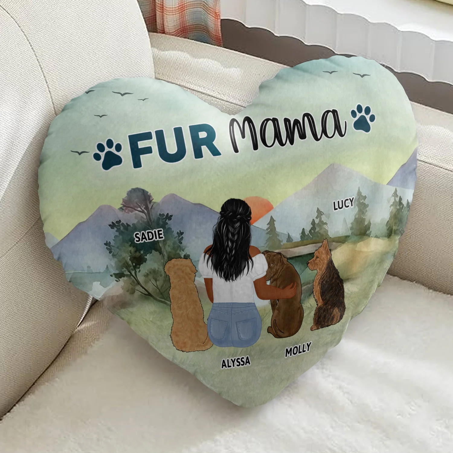 A Bond That Can't Be Broken - Gift For Dog Lovers, Dog Mom, Dog Dad - Personalized Heart Shaped Pillow - Image 2