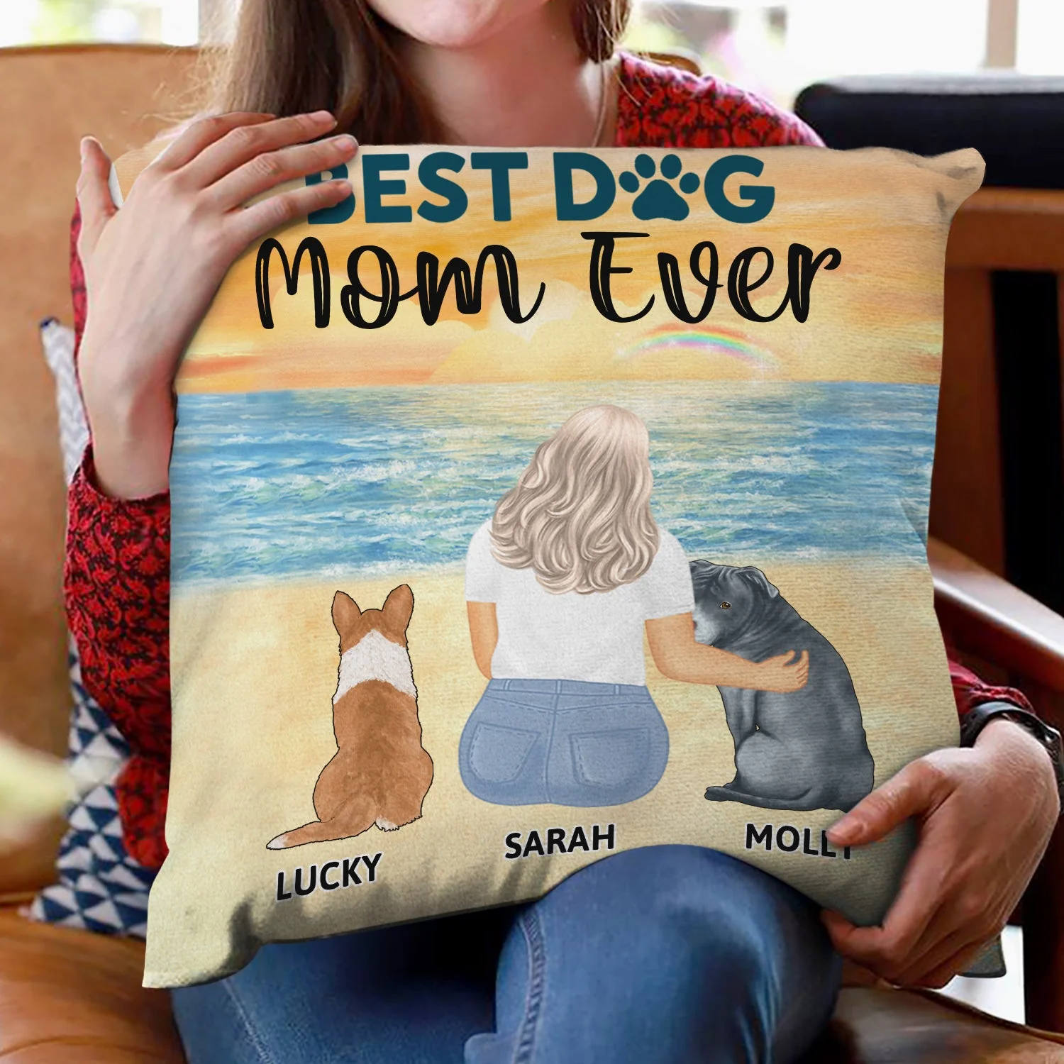 A Bond That Can't Be Broken - Gift For Dog Lovers, Dog Mom, Dog Dad - Personalized Pillow - Image 2