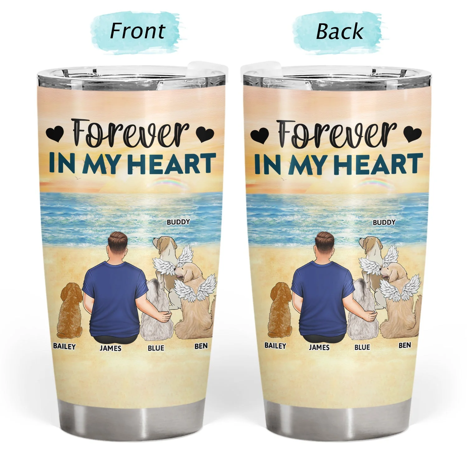 A Bond That Can't Be Broken - Gift For Dog Lovers, Dog Mom, Dog Dad - Personalized Tumbler - Image 3