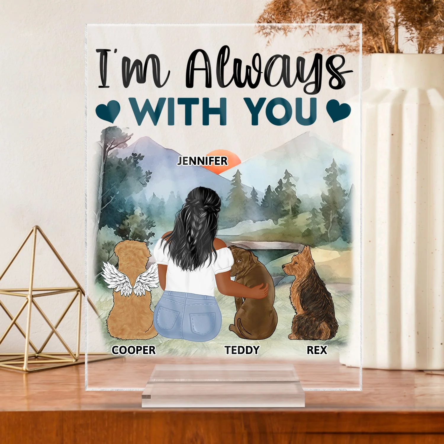A Bond That Can't Be Broken - Gift For Dog Lovers, Dog Mom, Dog Dad - Personalized Vertical Rectangle Acrylic Plaque - Image 3