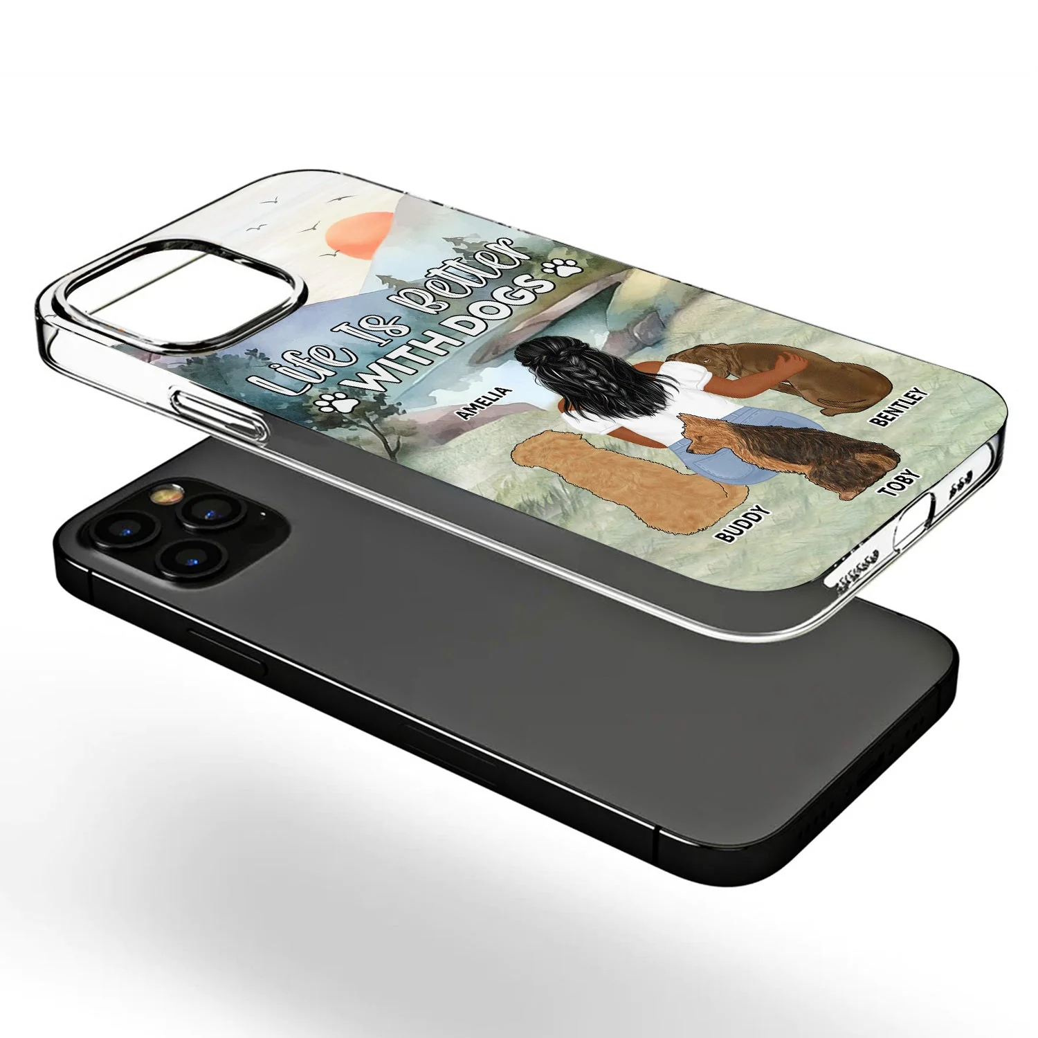 A Bond That Can't Be Broken - Gift For Dog Lovers, Dog Mom - Personalized Clear Phone Case - Image 3