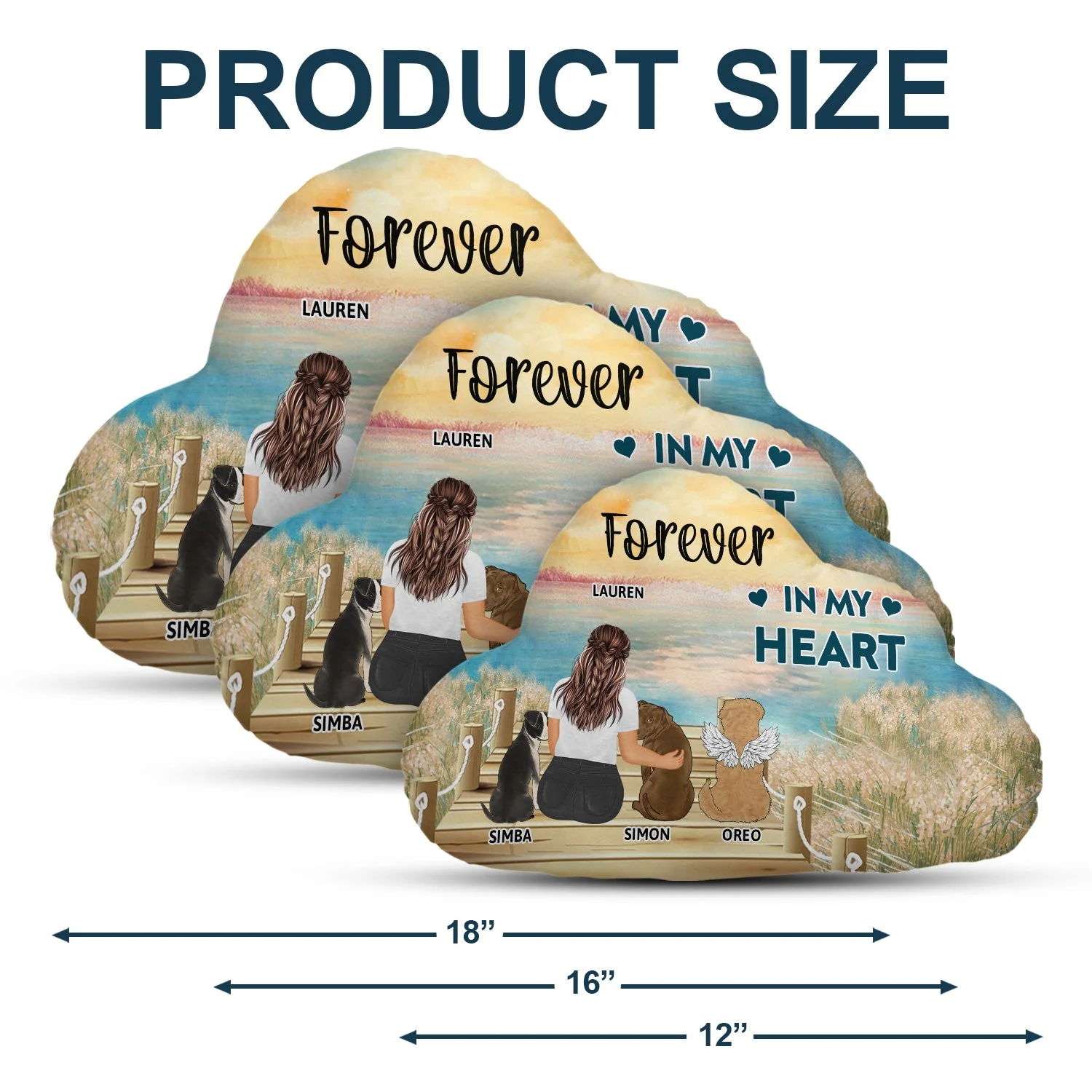 A Bond That Can't Be Broken - Gift For Dog Lovers, Dog Mom - Personalized Cloud Shaped Pillow - Image 5