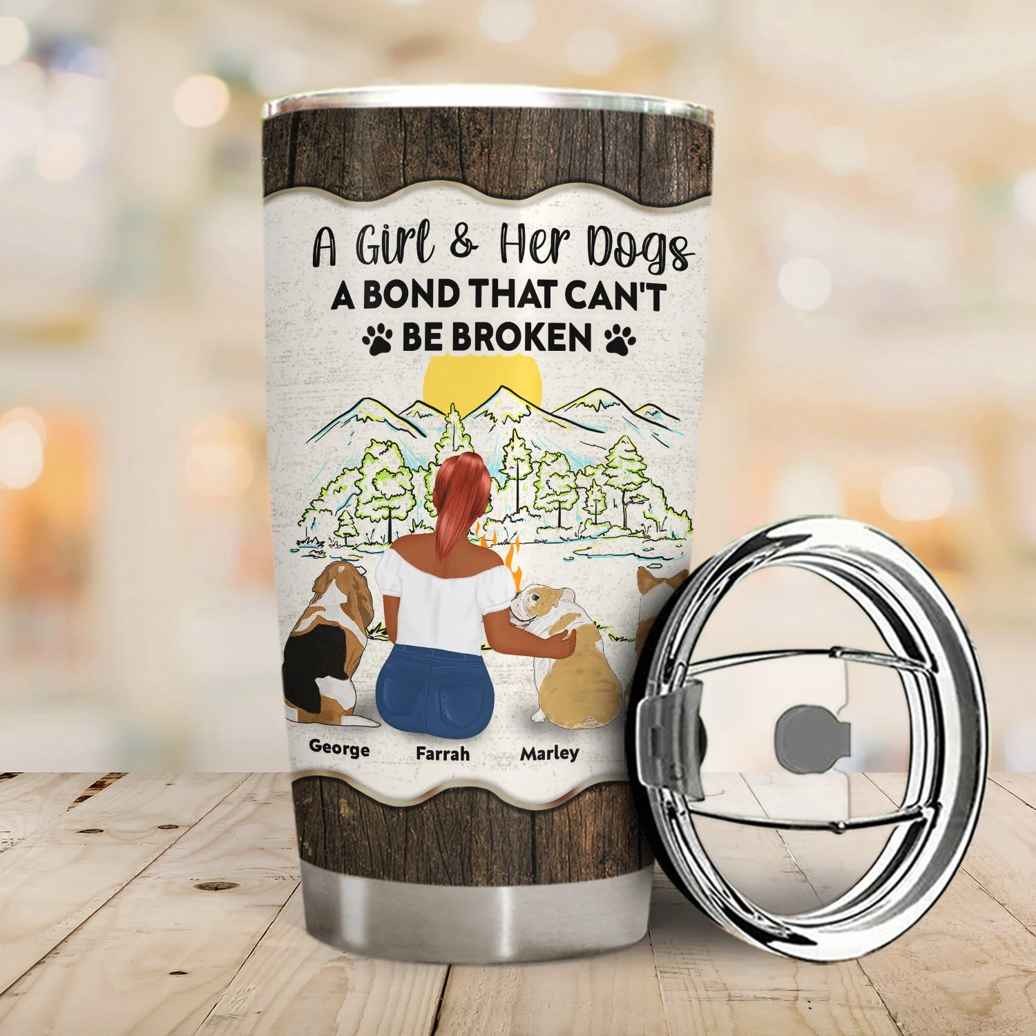 A Bond That Can't Be Broken - Gift For Dog Lovers - Personalized Tumbler - Image 2