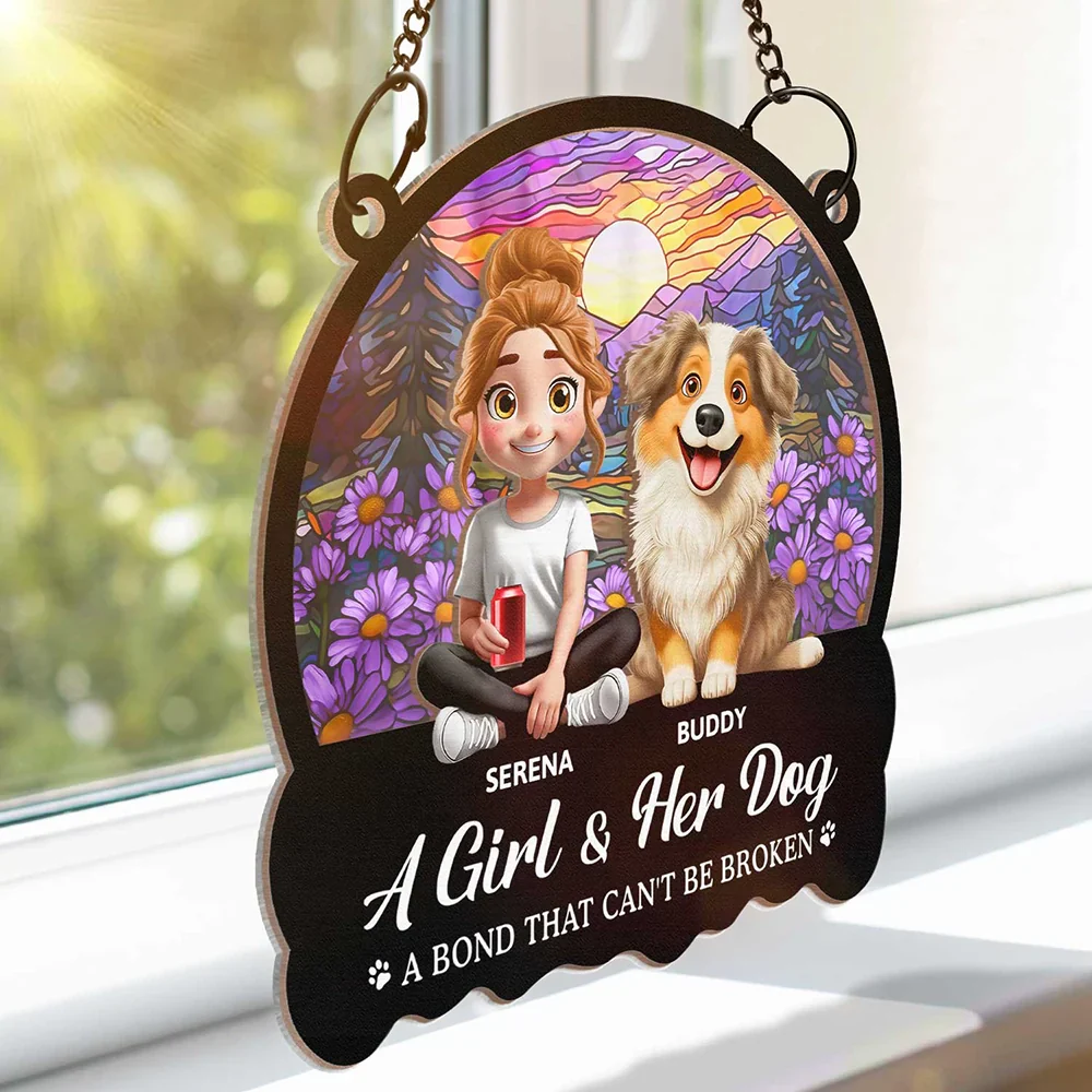 A Bond That Can't Be Broken - Personalized Window Hanging Suncatcher Ornament - Image 3