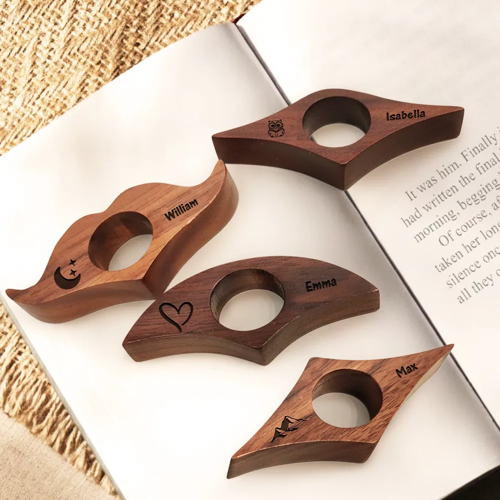 A Book A Day Keeps Reality Away - Personalized Walnut Book Page Holder - Image 2