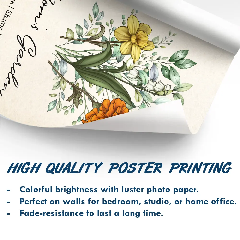 A Bunch Of Flowers For Grandma And Mom - Personalized Poster - Image 5
