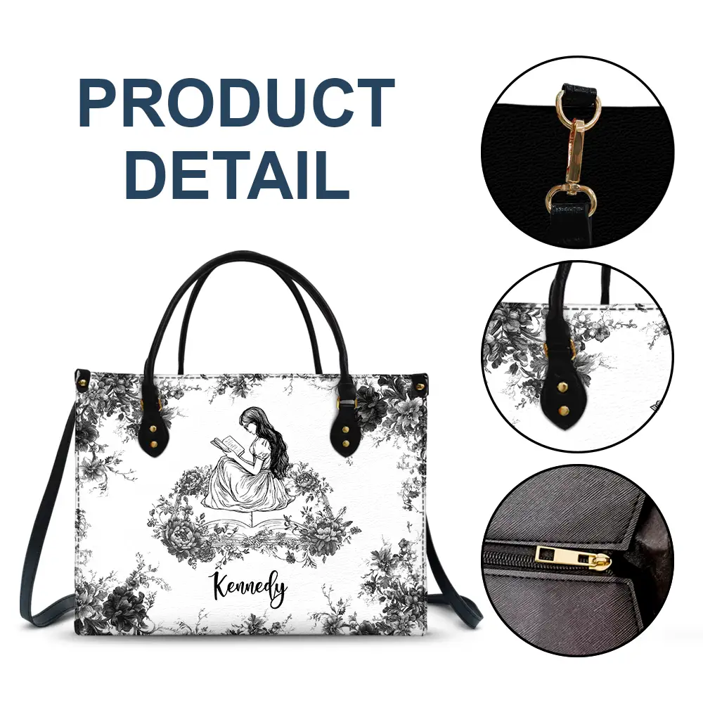 A Chapter Of Chinoiserie Toile - Personalized Leather Bag - Image 6