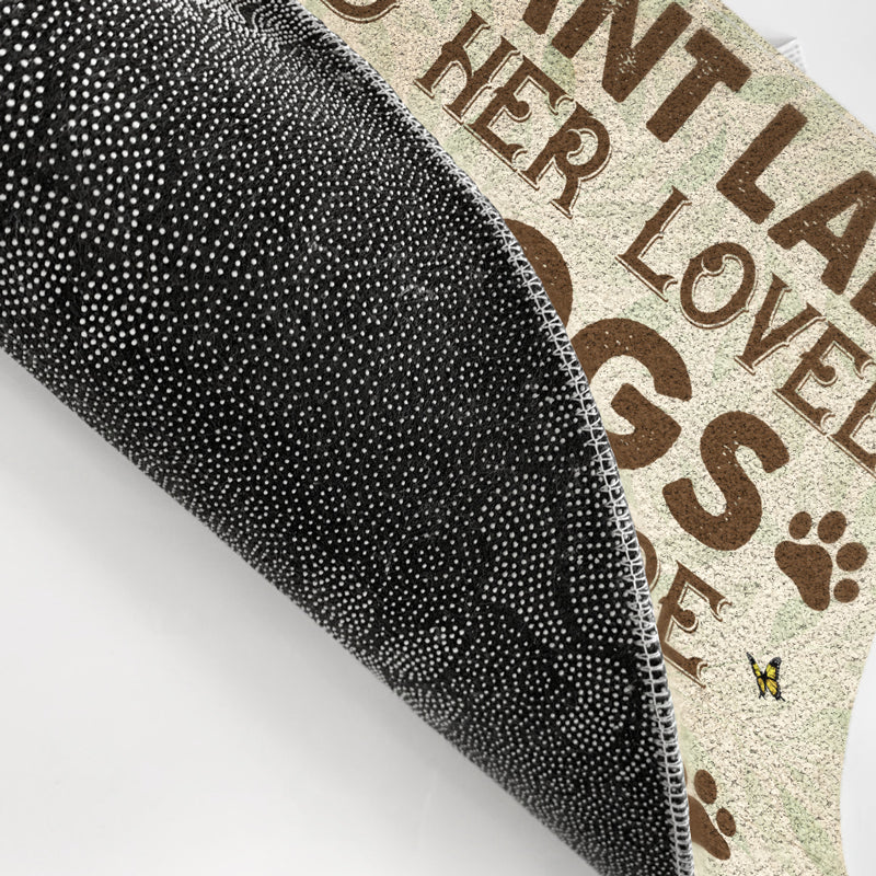 A Crazy Plant Lady And Her Lovely Dogs Live Here - Gift For Gardening Lovers - Personalized Custom Doormat - Image 3
