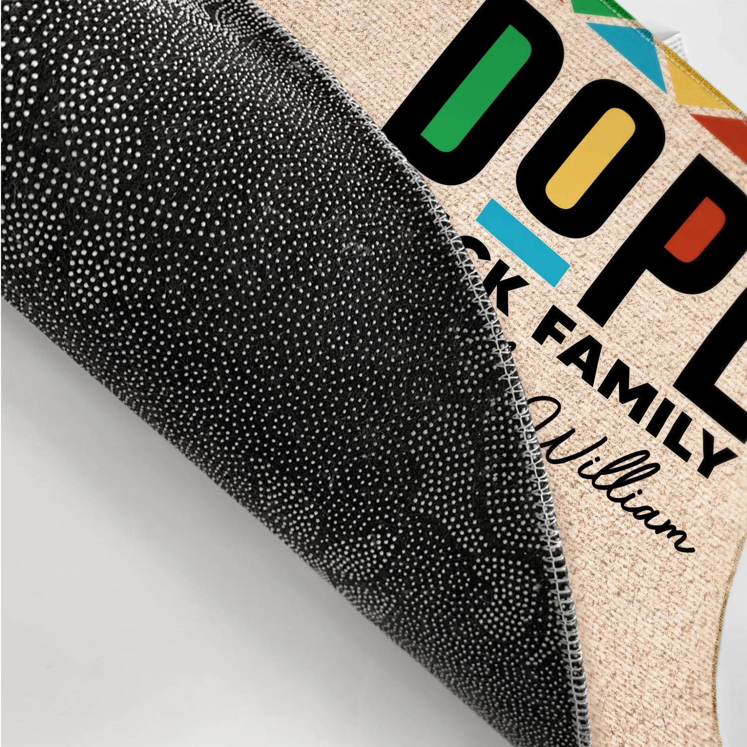 A Dope Black Family Lives Here - Gift For Family - Personalized Doormat - Image 3