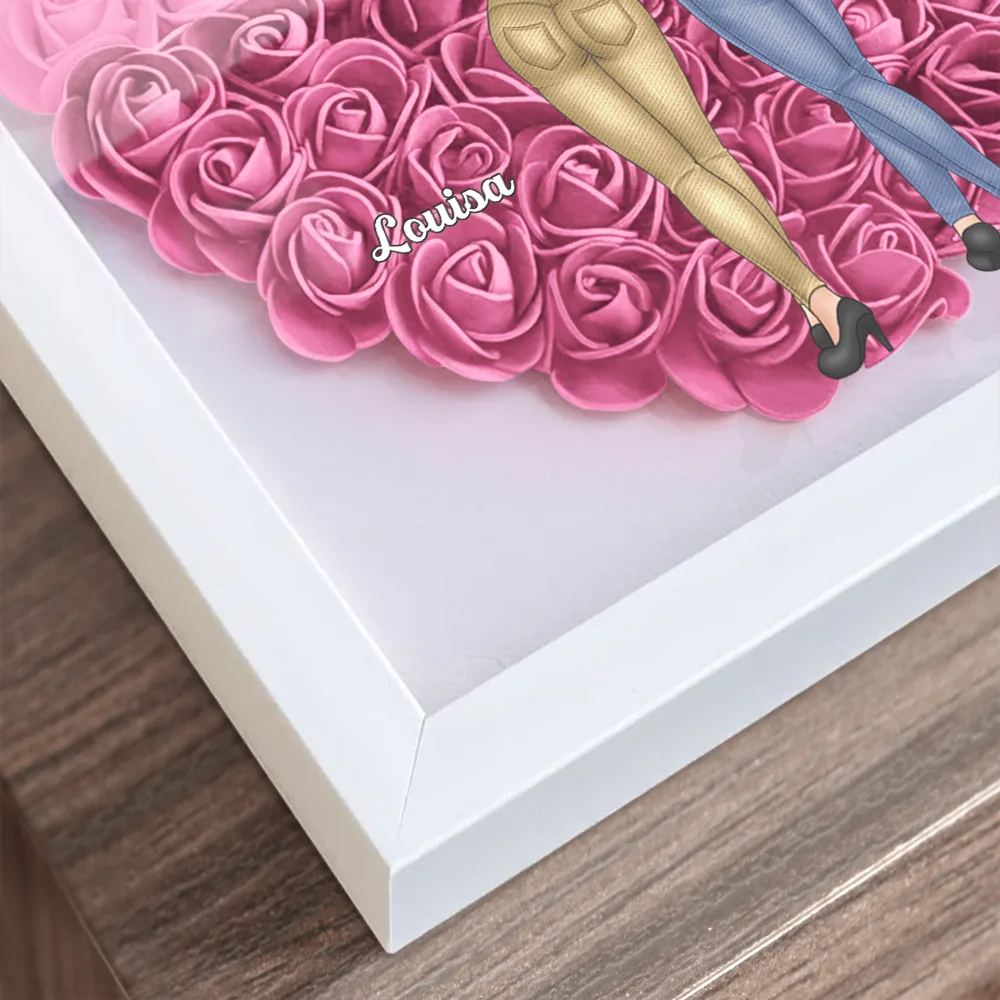 A Friend Is God's Way Of Making Sure We Never Walk Alone - Personalized Flower Shadow Box - Image 4