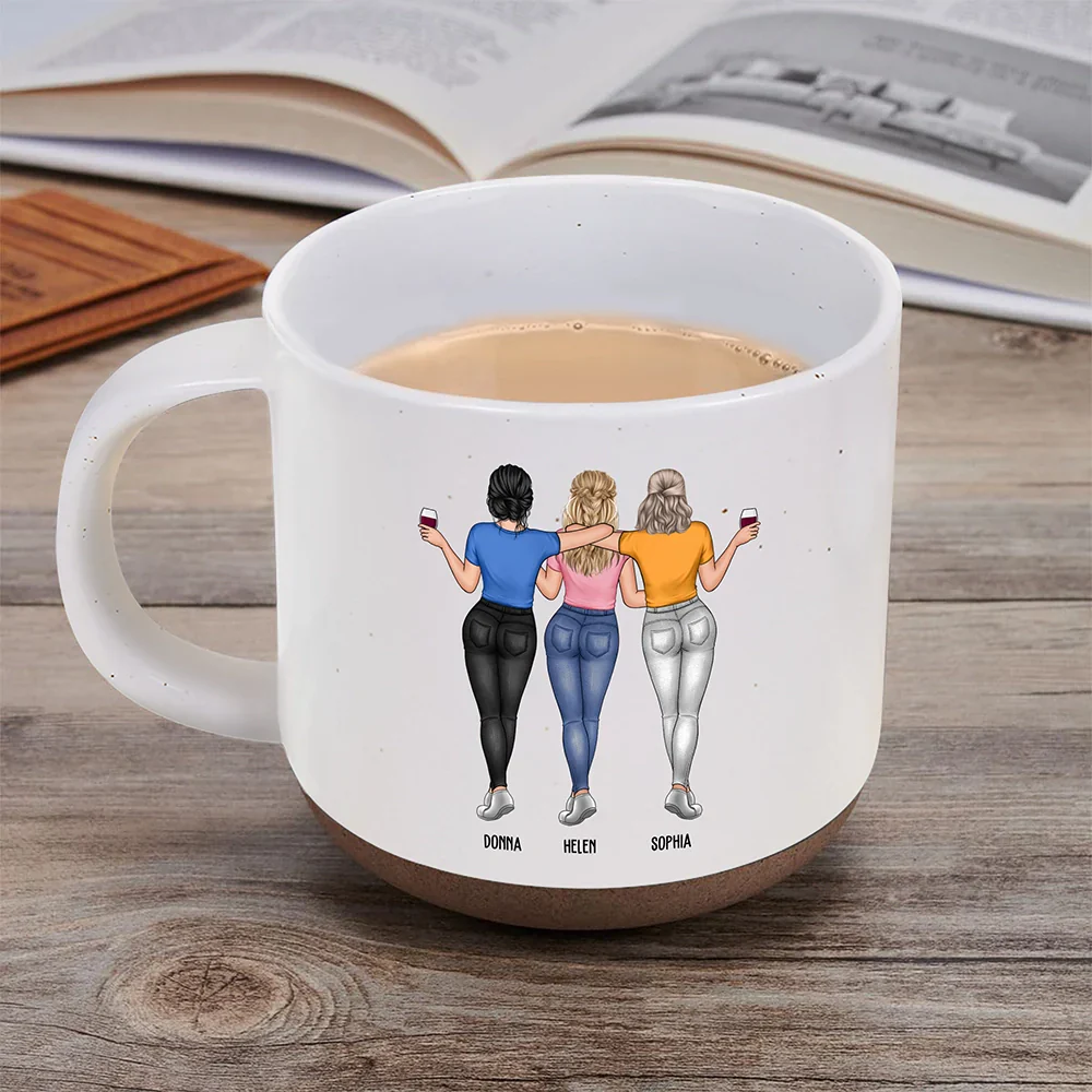 A Friend Is God's Way Of Making Sure We Never Walk Alone - Personalized Pottery Mug - Image 5