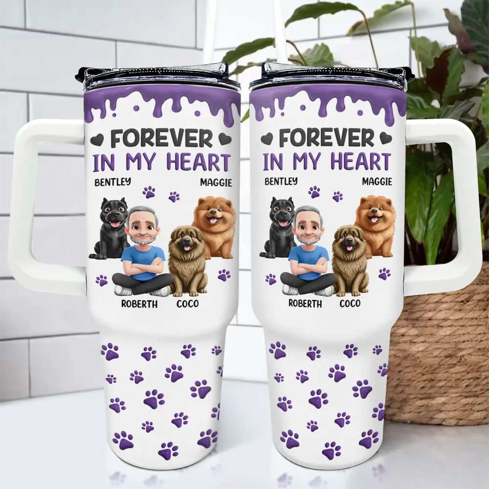 A Girl And Her Dog A Bond That Can't Be Broken - Personalized 40oz Tumbler With Straw - Image 4