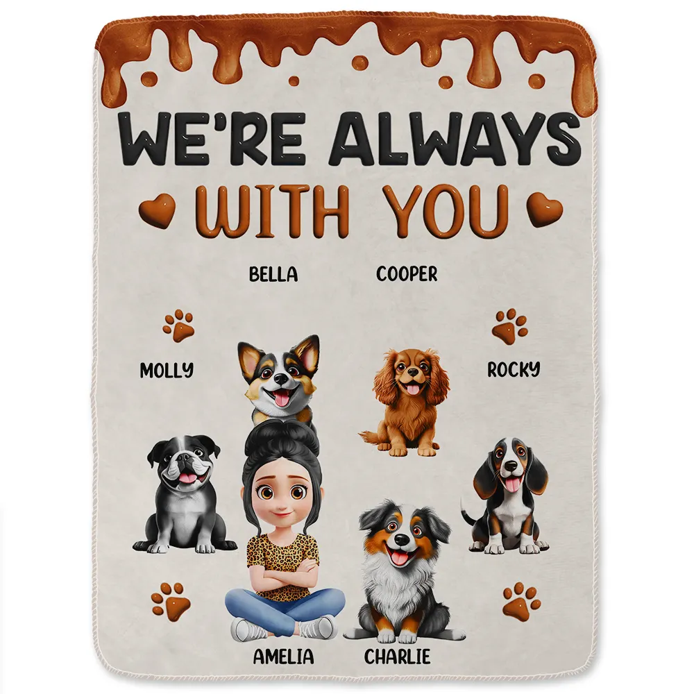 A Girl And Her Dog A Bond That Can't Be Broken - Personalized Fleece Blanket, Sherpa Blanket - Image 2