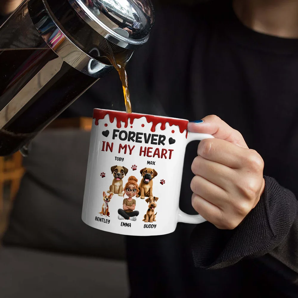 A Girl And Her Dog A Bond That Can't Be Broken - Personalized White Edge-to-Edge Mug - Image 4