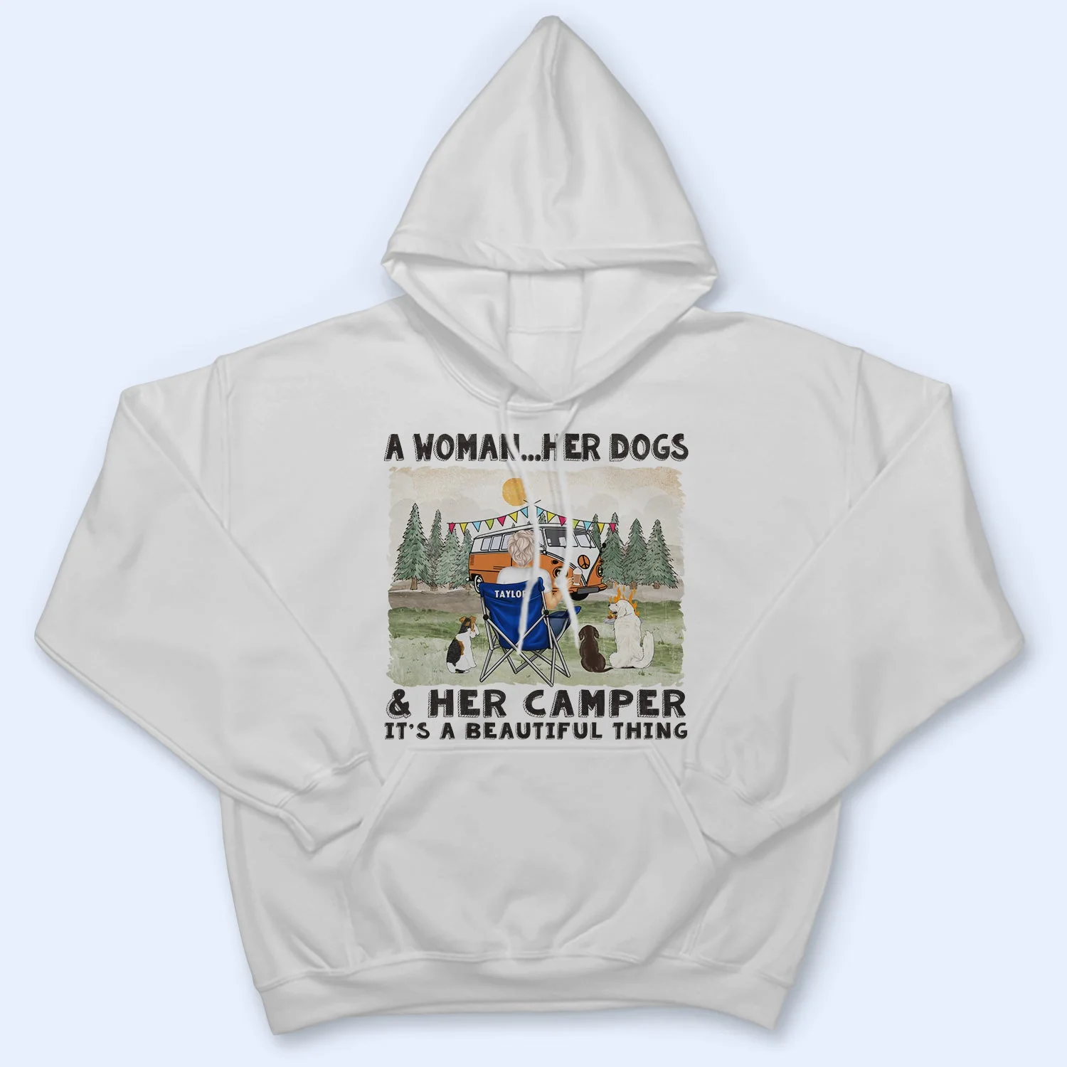 A Girl And Her Dogs Beautiful Thing - Gift For Camping Lovers - Personalized T Shirt - Image 4