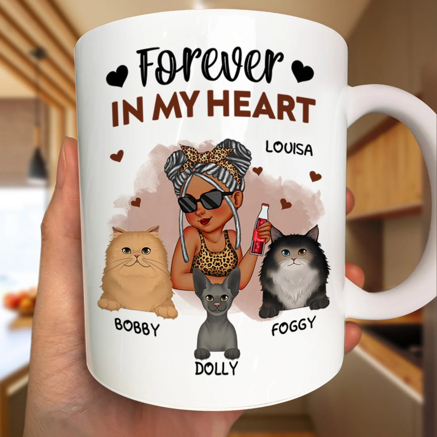A Girl & Her Cat A Bond That Can't Be Broken - Funny Gift For Cat Lovers, Pet Lovers - Personalized Mug - Image 3