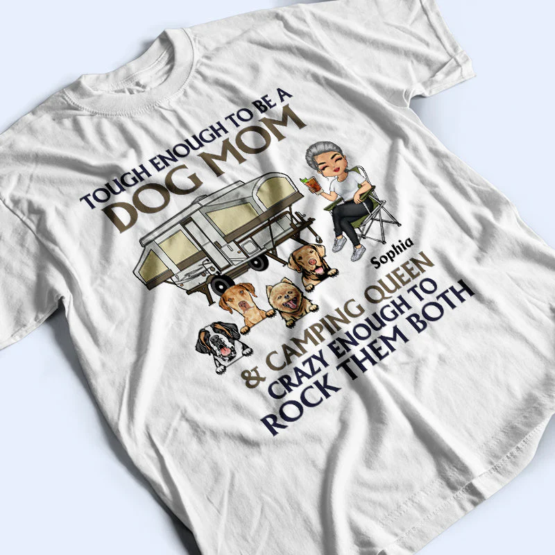A Girl Her Dog & Her Camper - Camping Gift - Personalized Custom T Shirt - Image 3