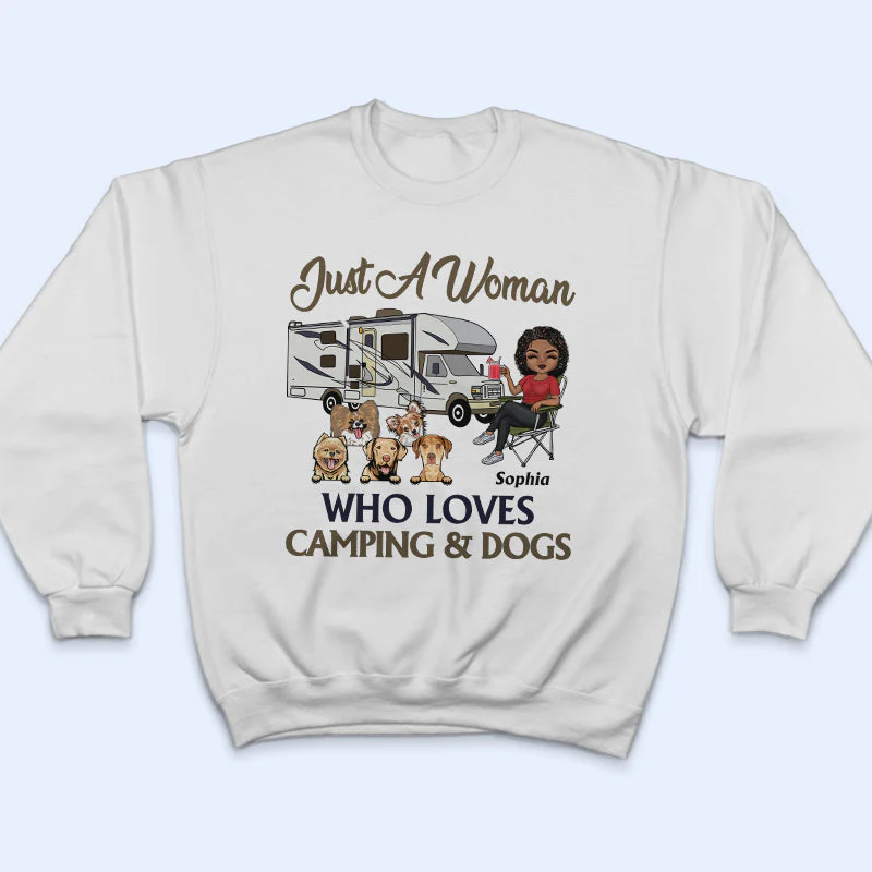 A Girl Her Dog & Her Camper - Camping Gift - Personalized Custom T Shirt - Image 5