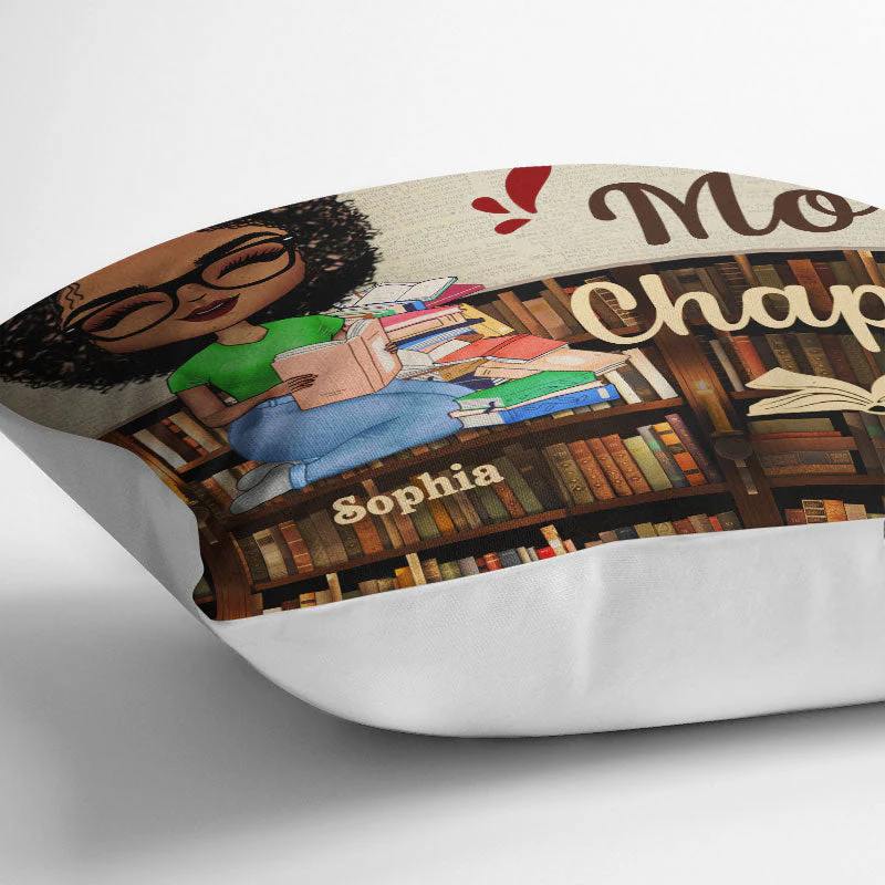 A Girl Who Loves Books Reading - Reading Gift - Personalized Custom Pillow - Image 3