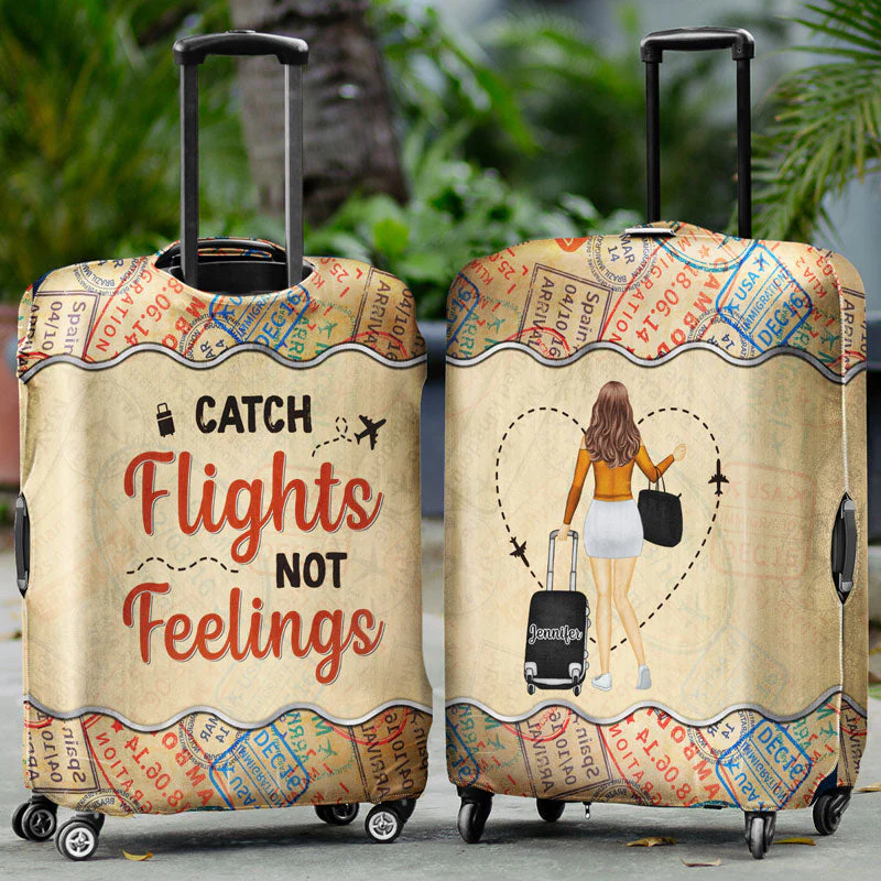 A Girl Who Loves Traveling - Gift For Travel Lovers - Personalized Custom Luggage Cover - Image 2
