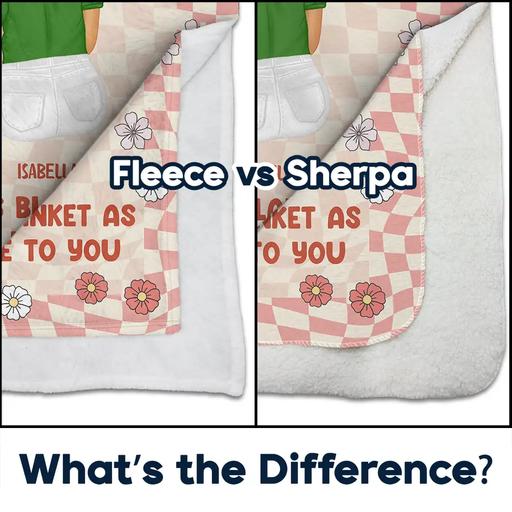 A Hug From Me To You Sister Bestie - Personalized Fleece Blanket, Sherpa Blanket - Image 4