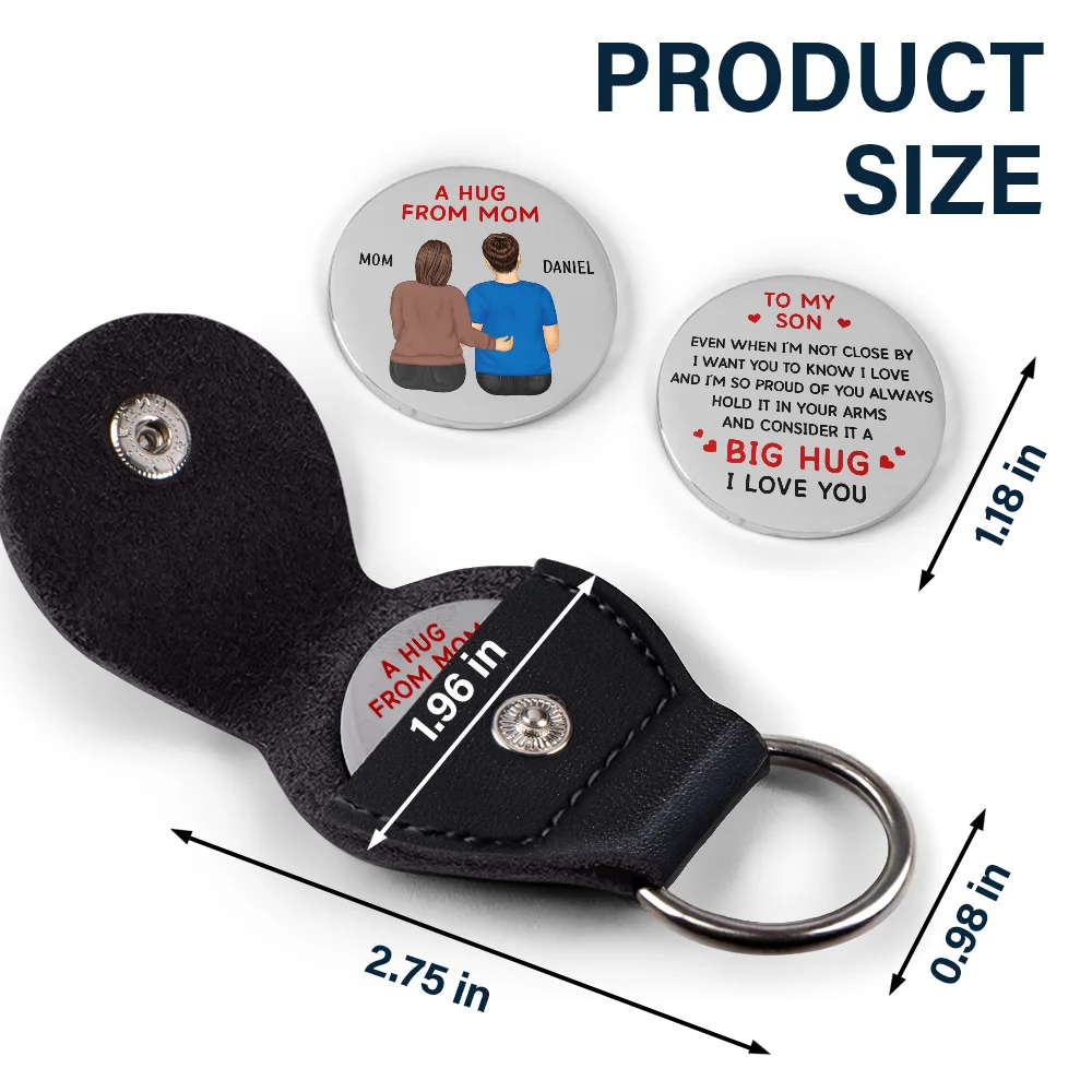 A Hug From Mom Grandma Consider It A Big Hug And I Love You - Personalized Leather Pocket Hug - Image 5