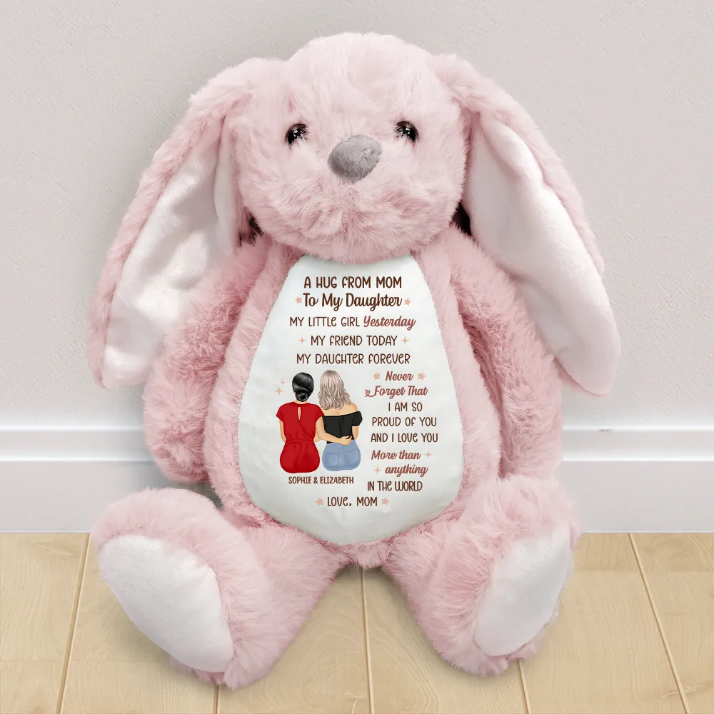 A Hug From Mom - Personalized Soft Toy Bunny - Image 2