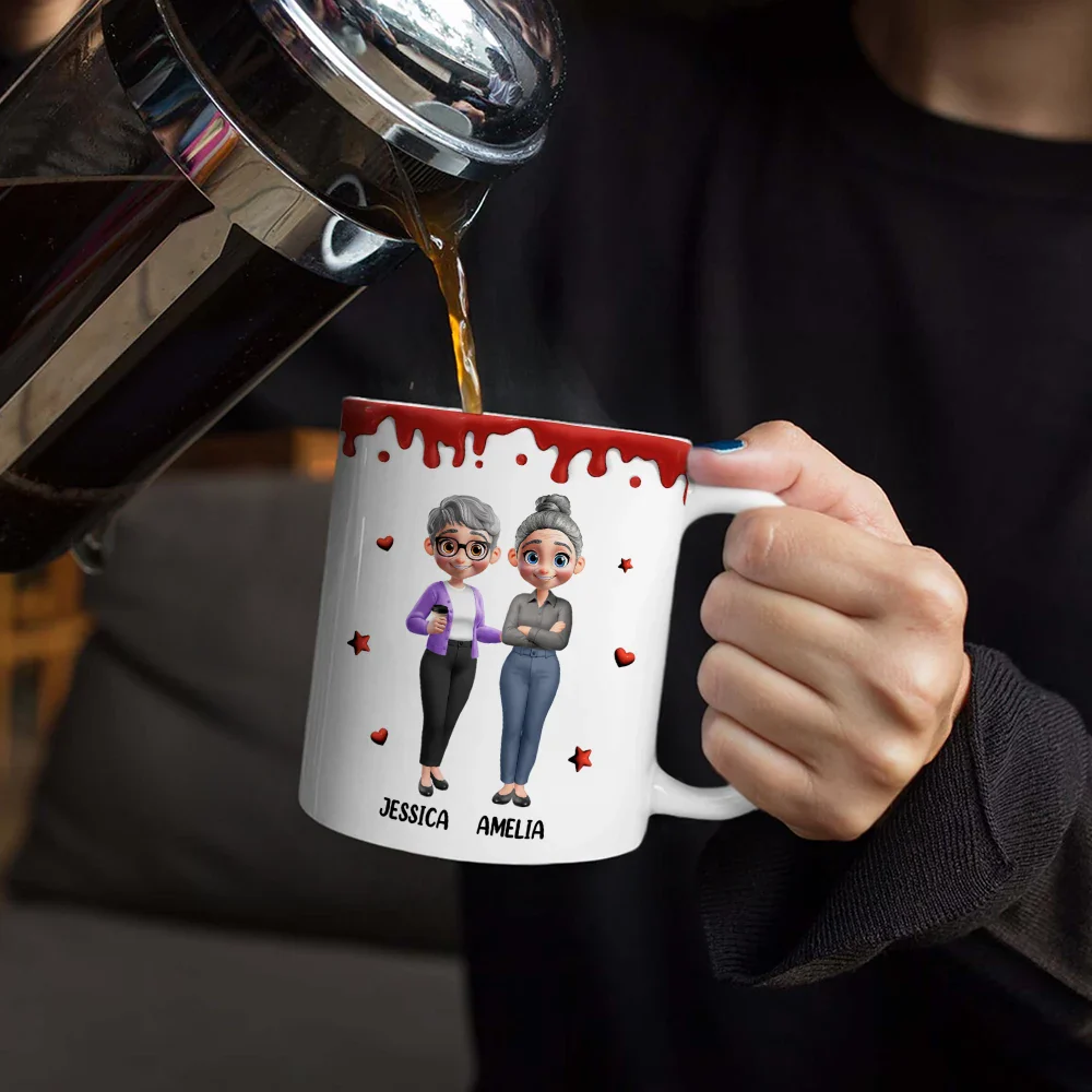 A Job Made Us Coworkers - Personalized White Edge-to-Edge Mug - Image 4