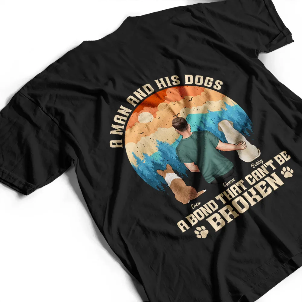 A Man And His Dog - Personalized T Shirt - Image 3