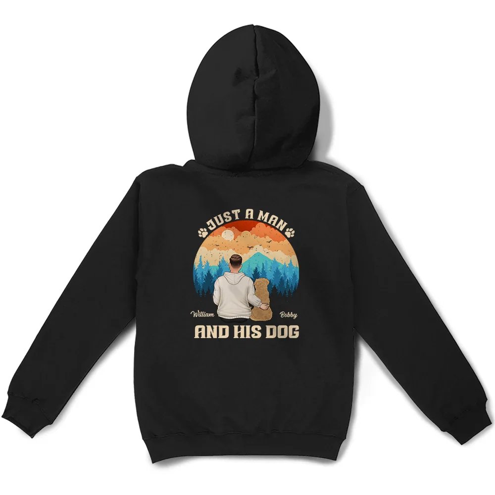 A Man And His Dog - Personalized T Shirt - Image 4