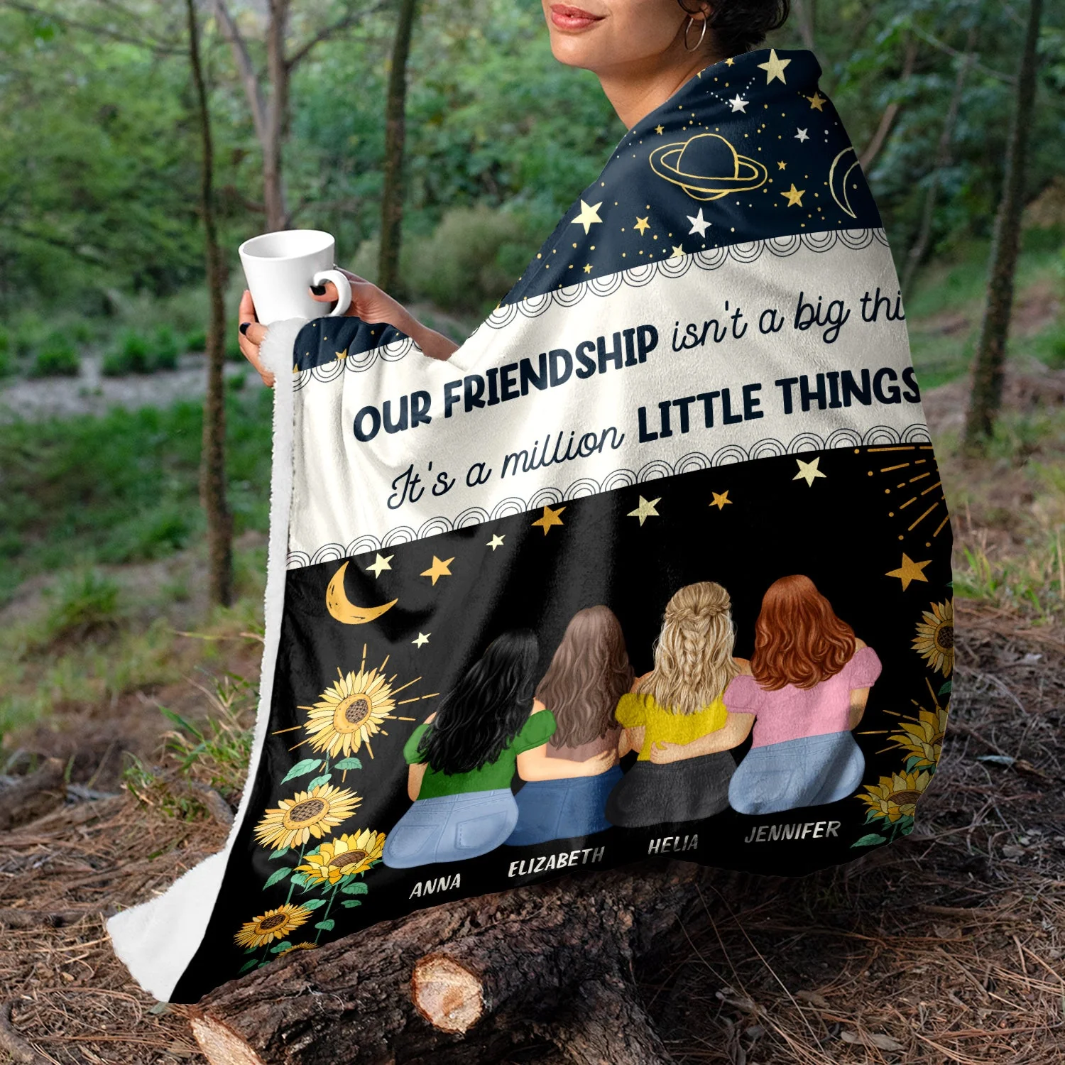 A Million Little Things - Gift For Besties - Personalized Fleece Blanket - Image 3