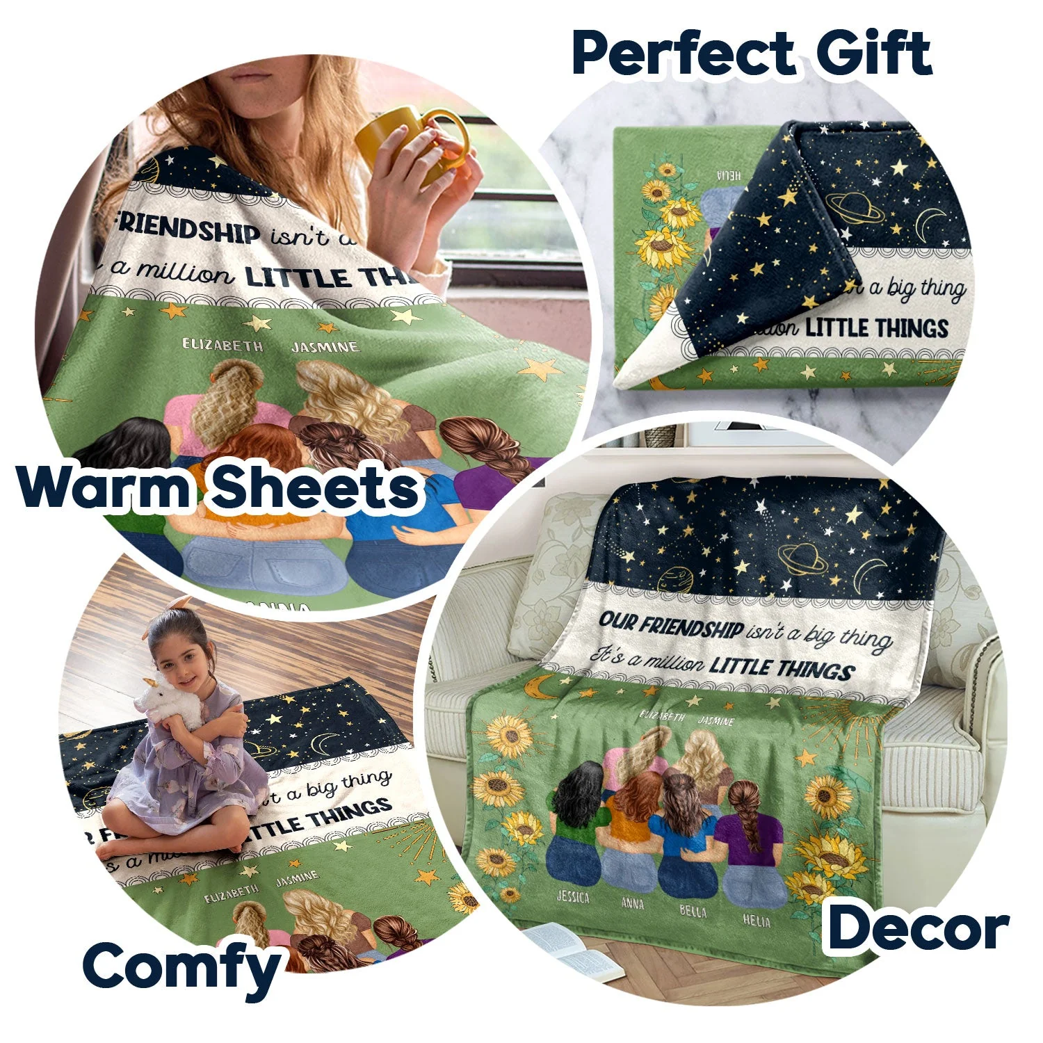 A Million Little Things - Gift For Besties - Personalized Fleece Blanket - Image 5