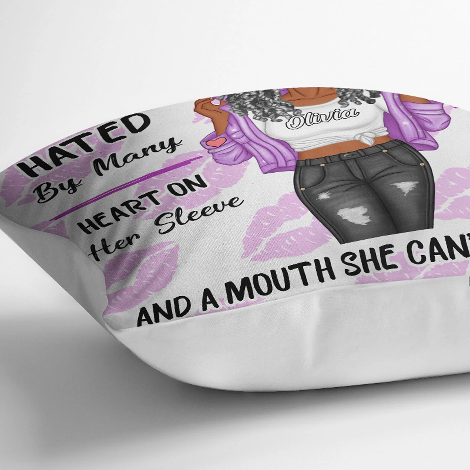 A Mouth She Can't Control - Gift For Yourself, Gift For Women - Personalized Pillow - Image 3