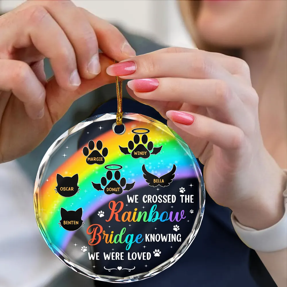 A Piece Of My Heart Memorial Christmas - Personalized Circle Glass Ornament - Image 4