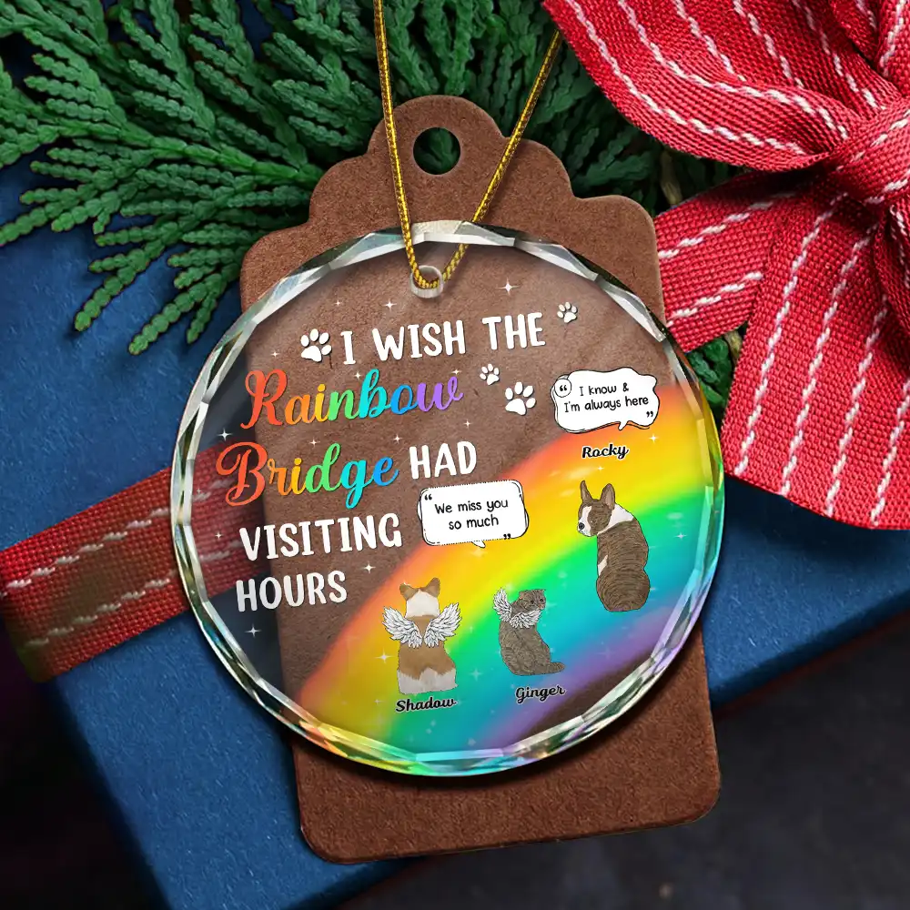 A Piece Of My Heart Still Talk About You Memorial Christmas - Personalized Circle Glass Ornament - Image 5