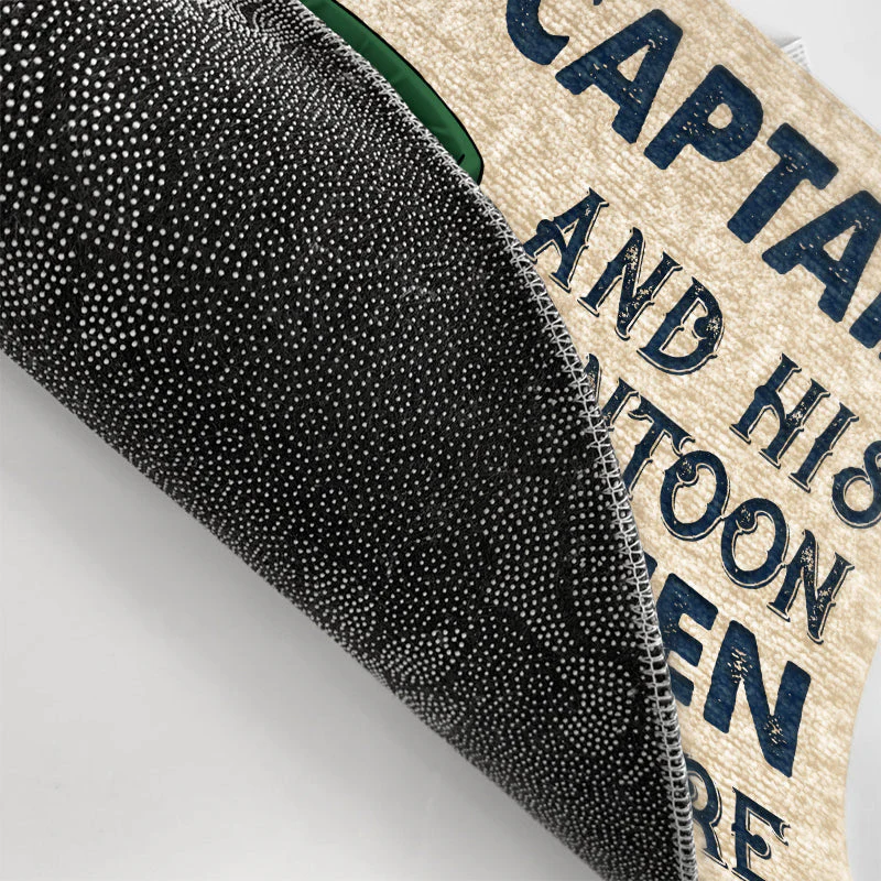 A Pontoon Captain And His Pontoon Queen Live Here Family - Couple Gift - Personalized Custom Doormat - Image 3
