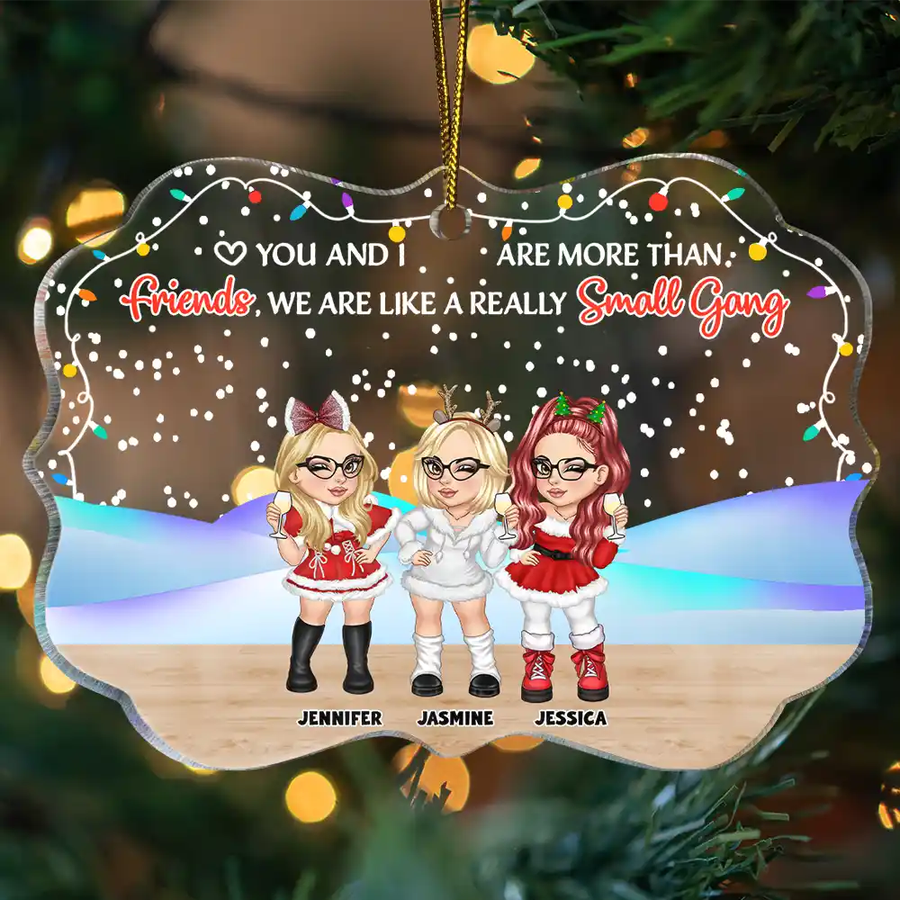 A Really Small Gang - Personalized Medallion Acrylic Ornament - Image 3