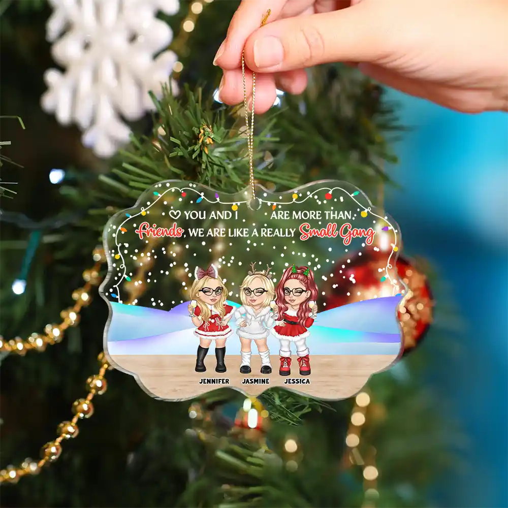 A Really Small Gang - Personalized Medallion Acrylic Ornament - Image 4