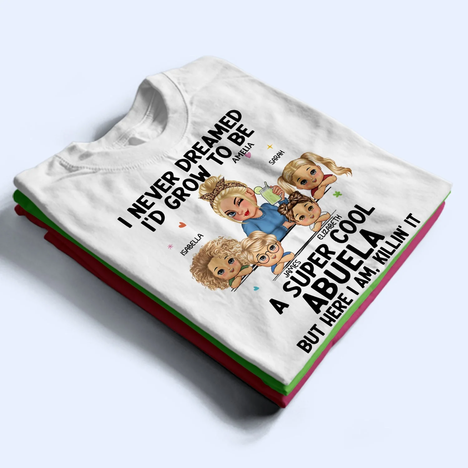A Super Cool Grandma - Funny Gift For Grandma, Mom, Nana, Gigi - Personalized T Shirt - Image 2