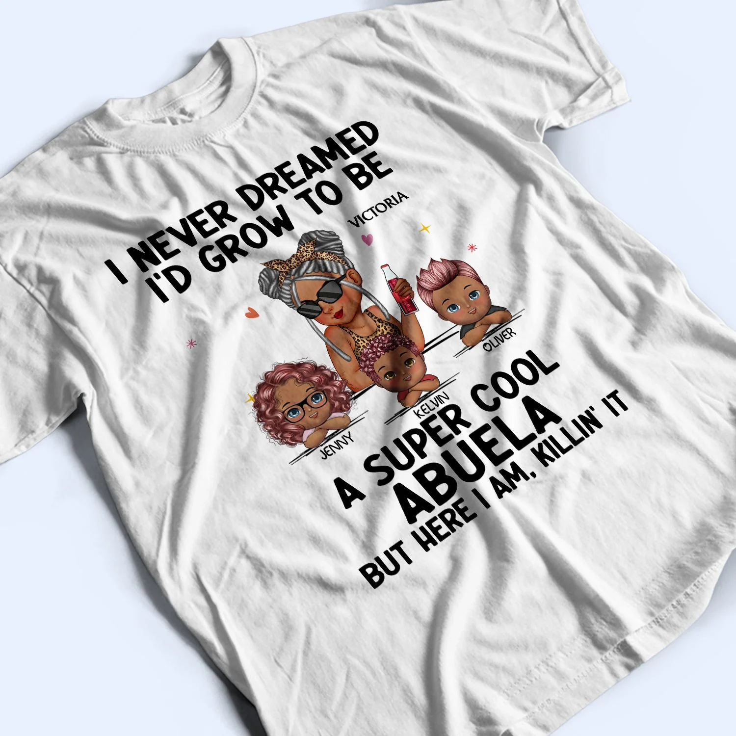 A Super Cool Grandma - Funny Gift For Grandma, Mom, Nana, Gigi - Personalized T Shirt - Image 3