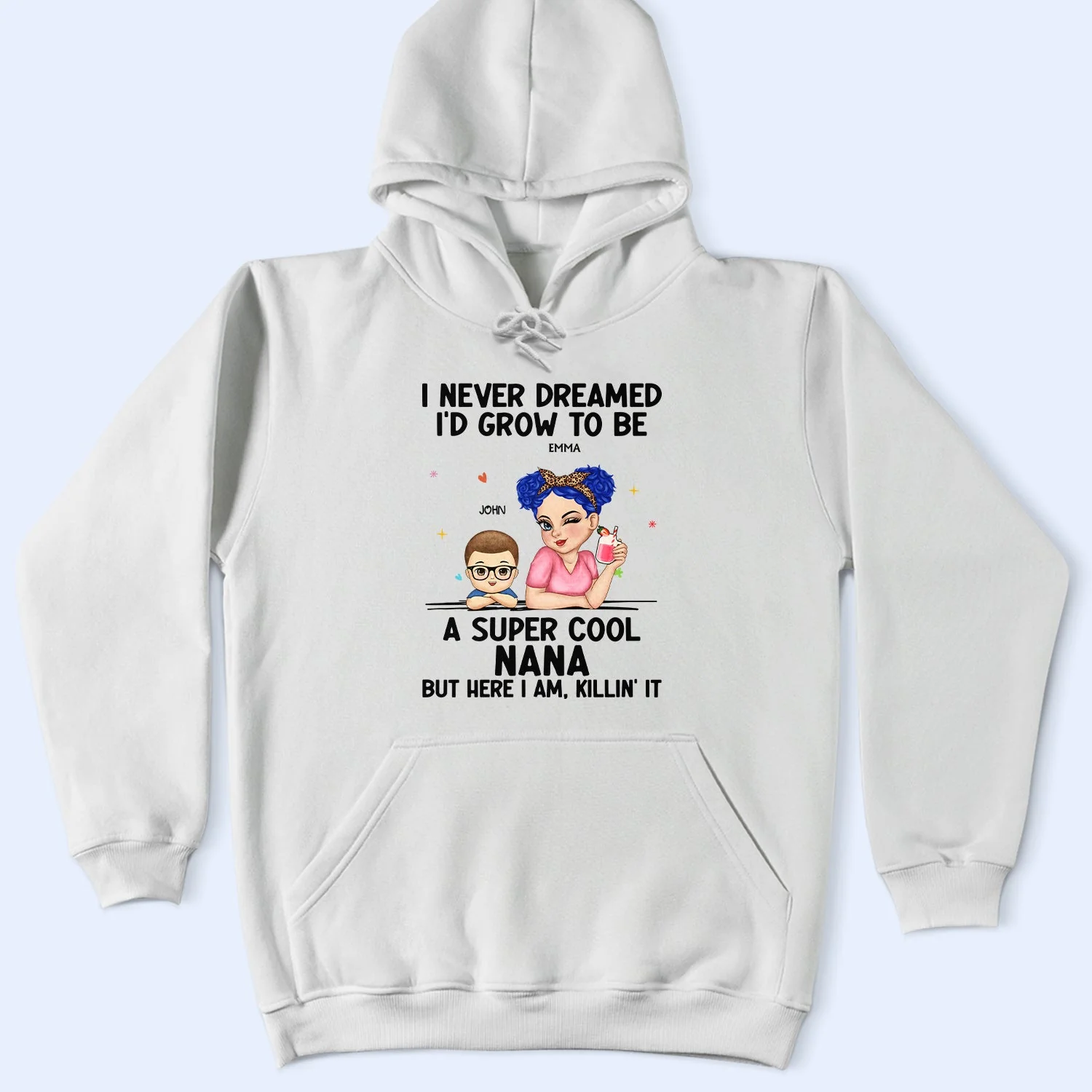 A Super Cool Grandma - Funny Gift For Grandma, Mom, Nana, Gigi - Personalized T Shirt - Image 4