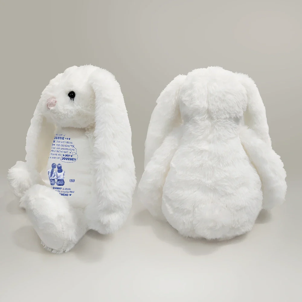A Sweet Reminder True Friendship Takes Time - Personalized Soft Toy Bunny - Image 4