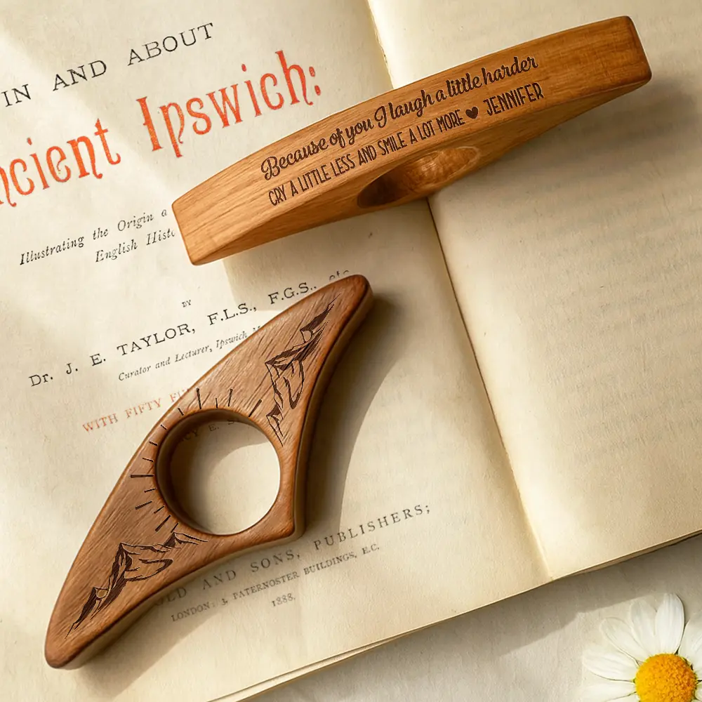 A True Friendship Is A Journey Without An End - Personalized Book Page Holder - Image 2
