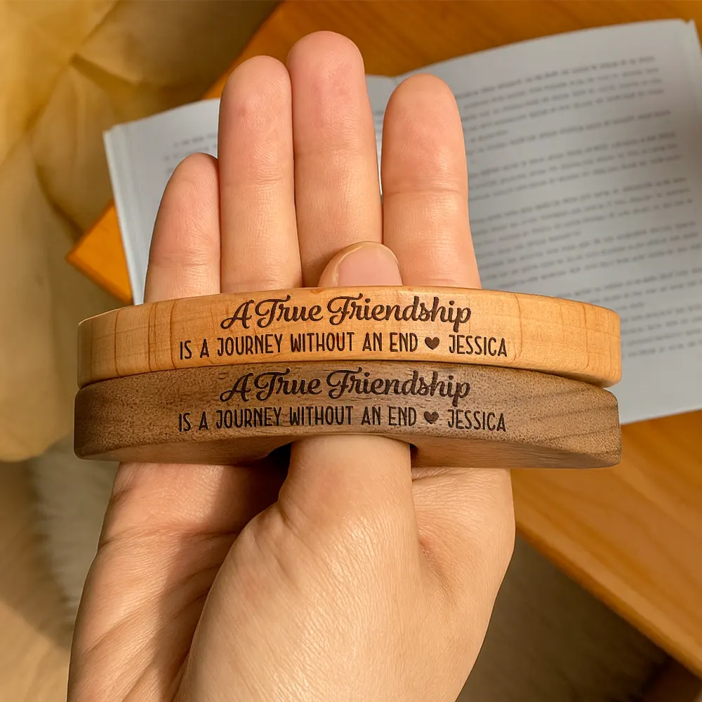 A True Friendship Is A Journey Without An End - Personalized Book Page Holder - Image 4