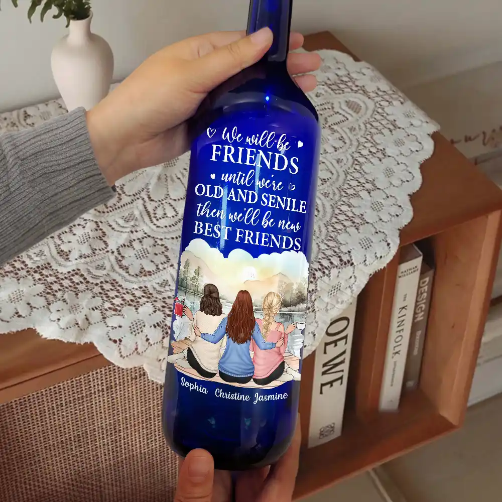 A True Friendship Is A Journey Without An End - Personalized Bottle Light - Image 2