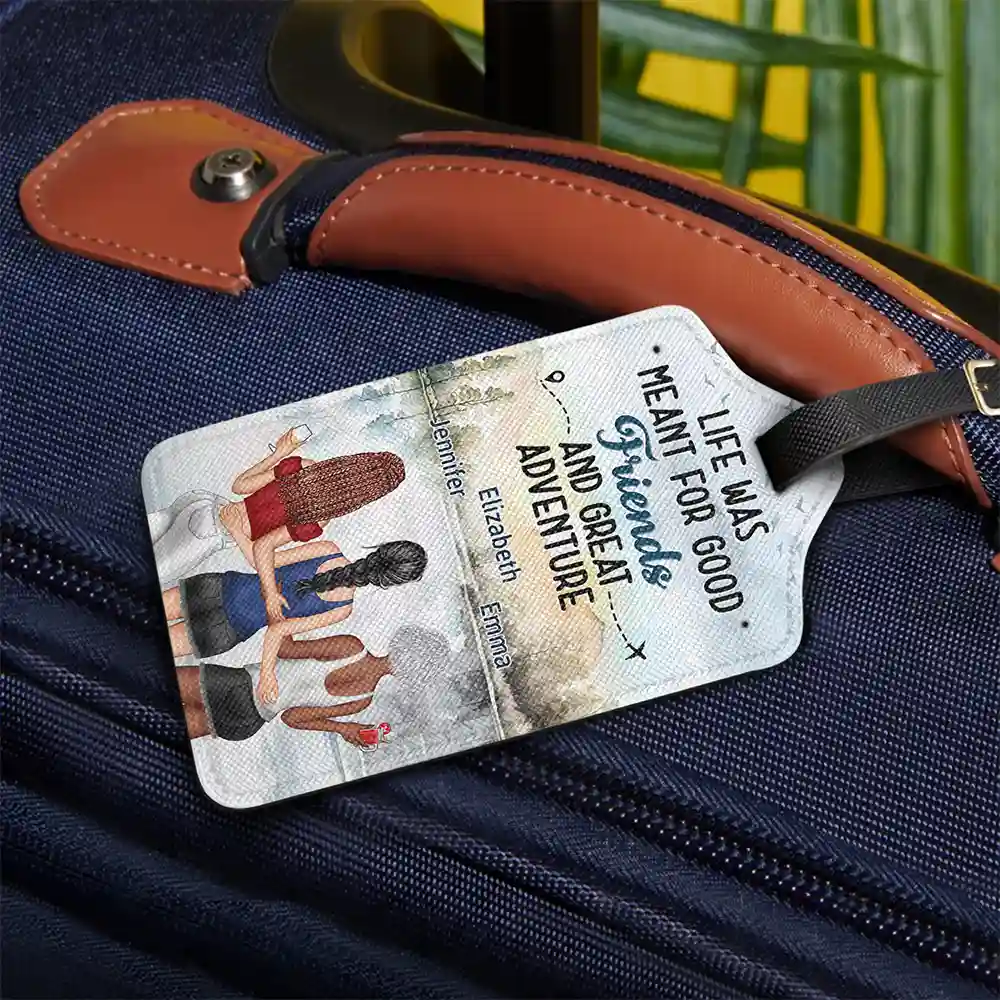A True Friendship Is A Journey Without An End - Personalized Luggage Tag - Image 2