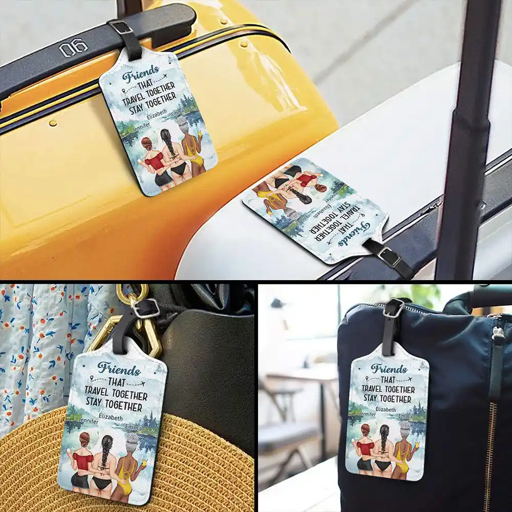A True Friendship Is A Journey Without An End - Personalized Luggage Tag - Image 3
